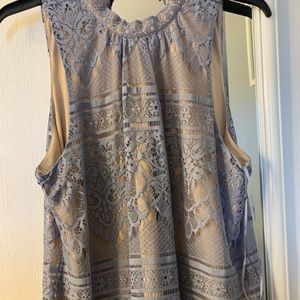 Dressy tank top with lace